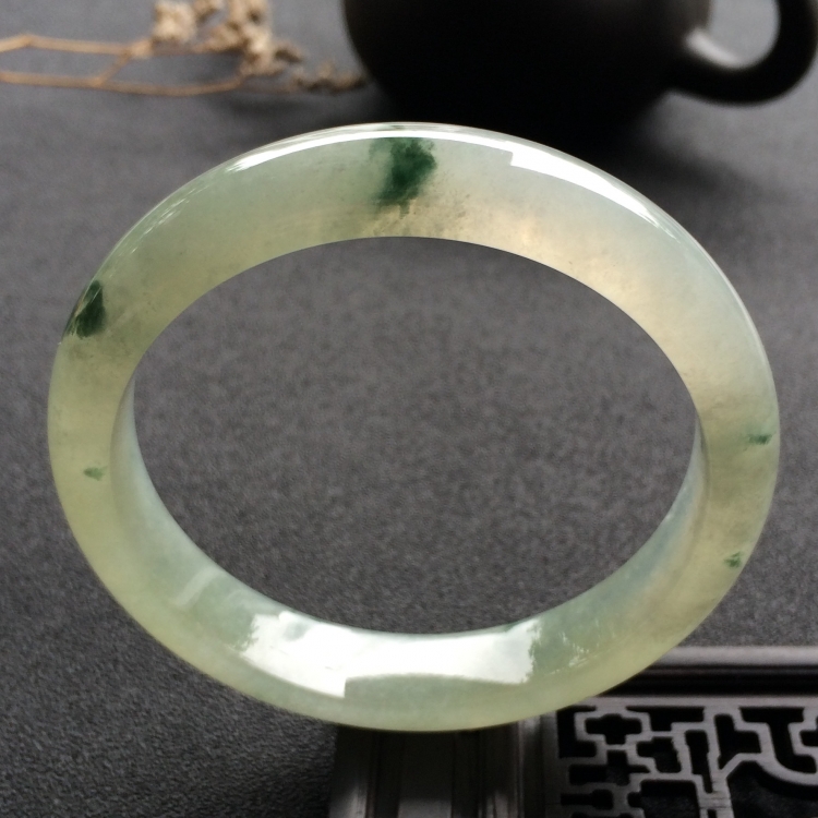（超值推荐）冰种飘花手镯（56.7mm）