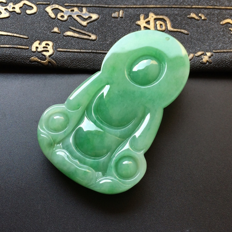 (超值推荐)糯冰种豆色观音挂件