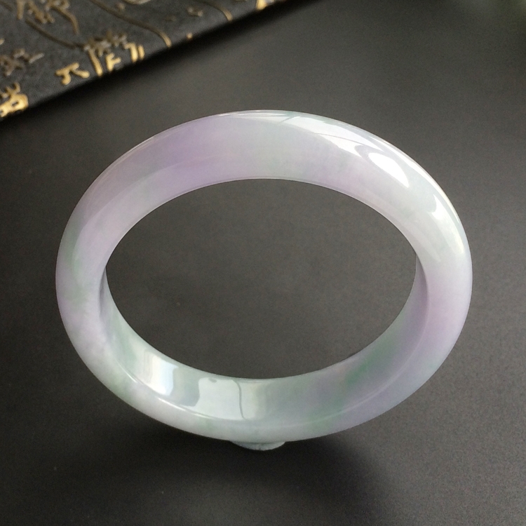(超值推荐)糯冰种紫罗兰飘花手镯(58.5mm)