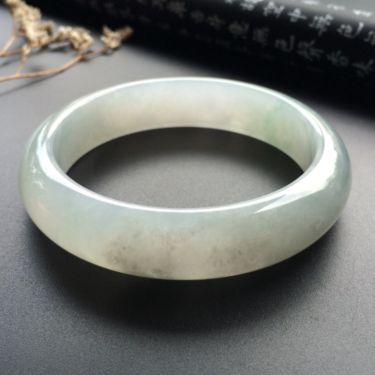 （超值推荐）糯冰种飘花手镯（58.5mm）