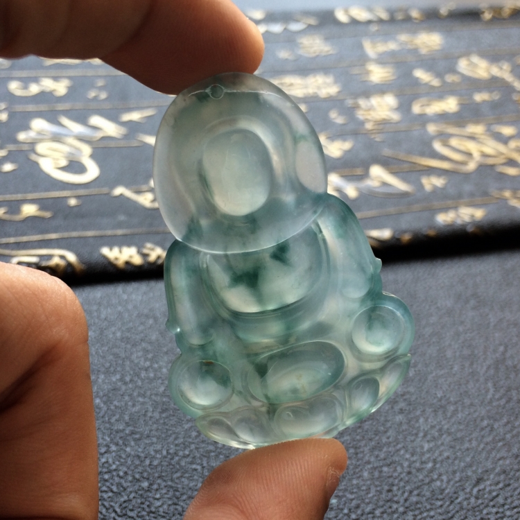 (超值推荐)冰种飘花观音挂件