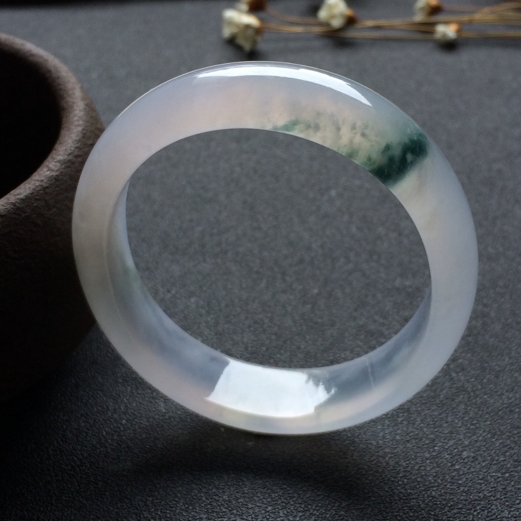 （超值推荐）冰种飘花贵妃镯（51.7mm-46mm）