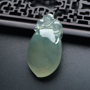 （超值推荐）冰种淡晴水寿桃挂件