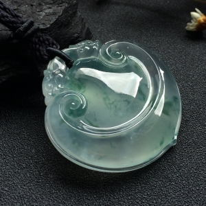 （超值推荐）冰玻种飘花如意挂件