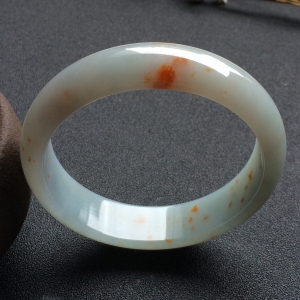 （超值推荐）糯冰种飘红花手镯（59.8mm）