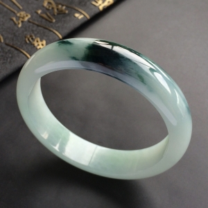 (超值推荐)糯冰种飘花手镯(59.4mm)