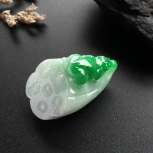 （超值推荐）糯冰种飘翠多子多福挂件