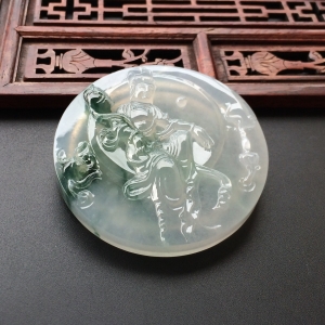 (超值推荐)冰种飘花观自在挂件