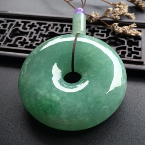 （超值推荐）糯冰种晴水平安扣挂件