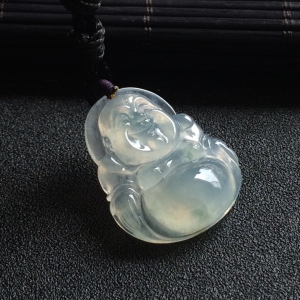 （超值推荐）冰种略飘花玉佛挂件