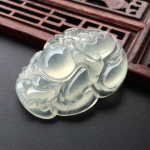 (超值推荐)冰种淡晴水布袋和尚挂件
