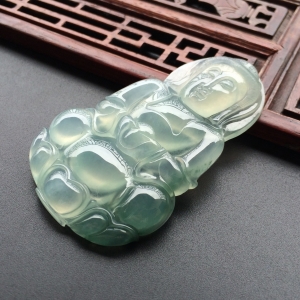 (超值推荐)冰种飘花观音挂件