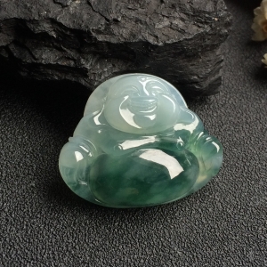 （超值推荐）冰种飘花玉佛挂件