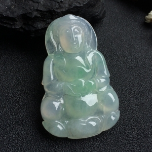 （超值推荐）冰种飘花观音挂件