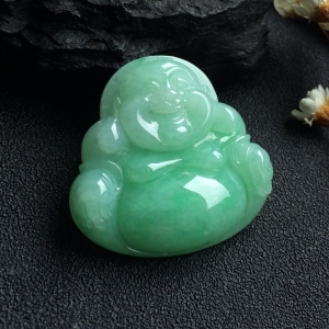 （超值推荐）糯冰种绿晴水玉佛挂件