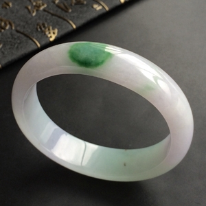 (超值推荐)糯冰种淡紫罗兰略飘花贵妃镯(56mm-50.2mm)
