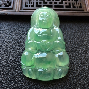 (超值推荐)冰种绿晴水观音挂件