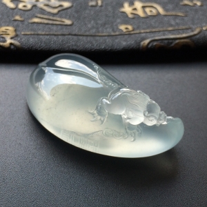 (超值推荐)冰玻种晴水福瓜挂件