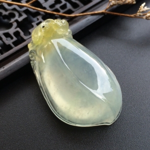 （超值推荐）冰种黄翡福瓜挂件