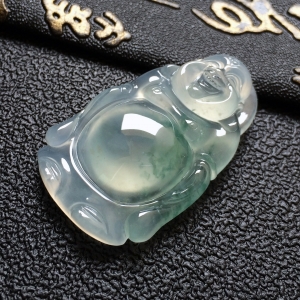 (超值推荐)冰种飘花站佛挂件