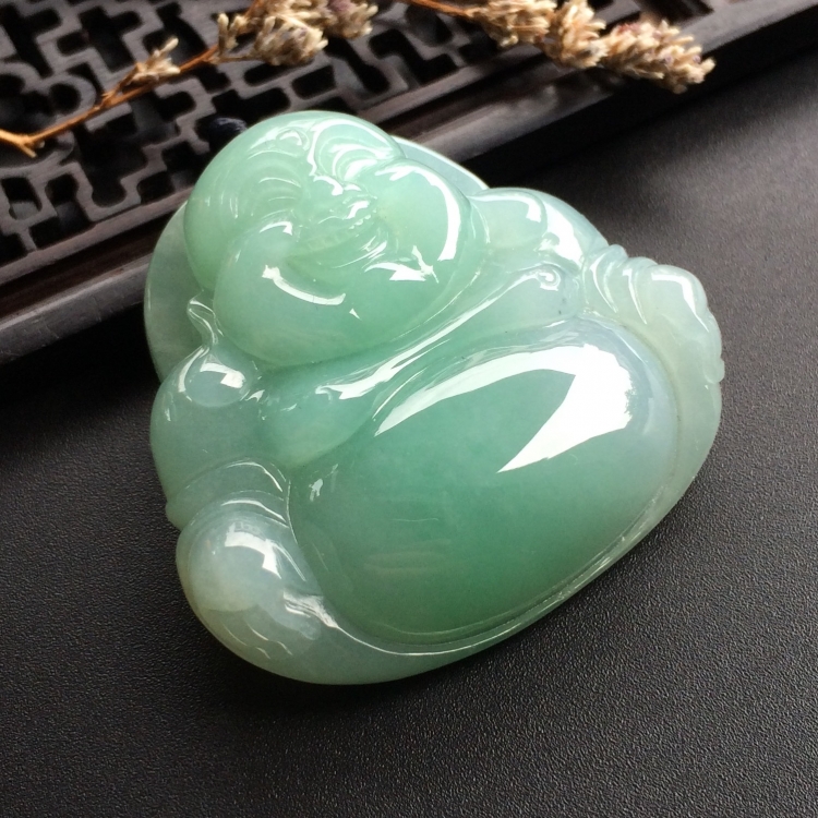 糯冰种晴水玉佛挂件