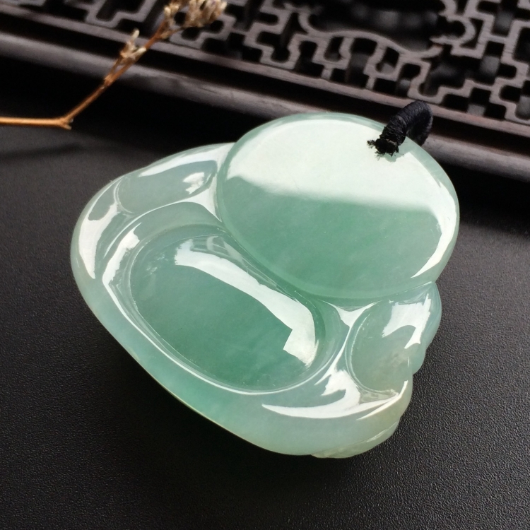 糯冰种晴水玉佛挂件