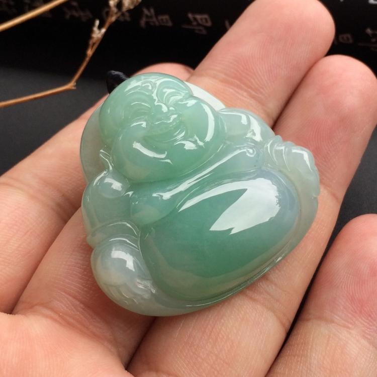 糯冰种晴水玉佛挂件
