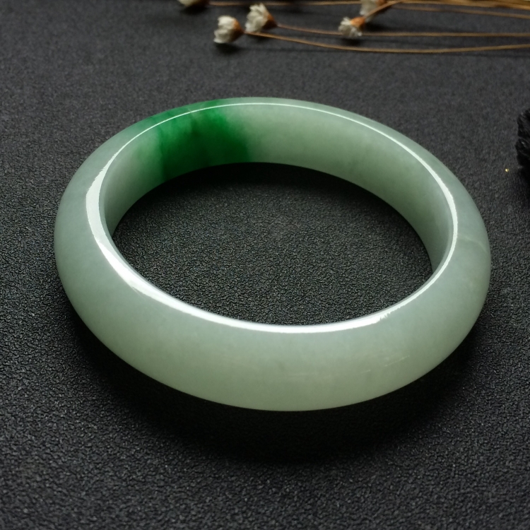（超值推荐）糯冰种飘翠手镯（57.1mm）