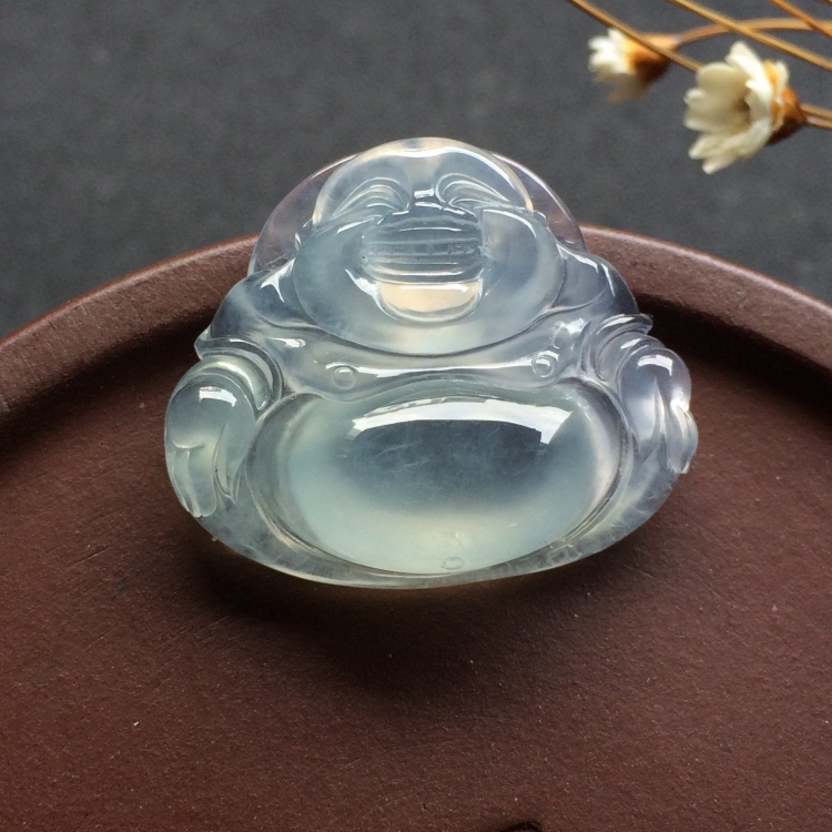 （超值推荐）冰种淡晴水玉佛挂件