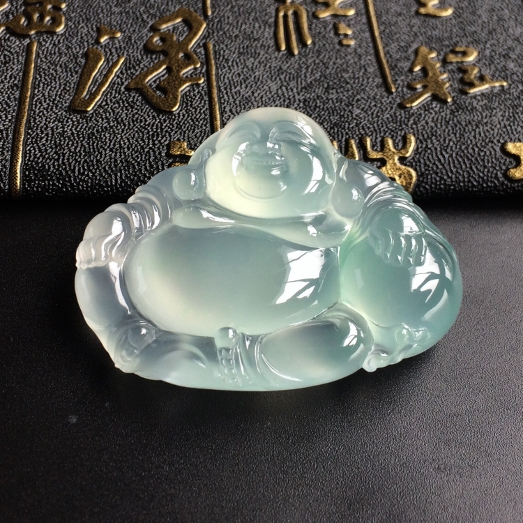 (超值推荐)冰种晴水布袋佛挂件