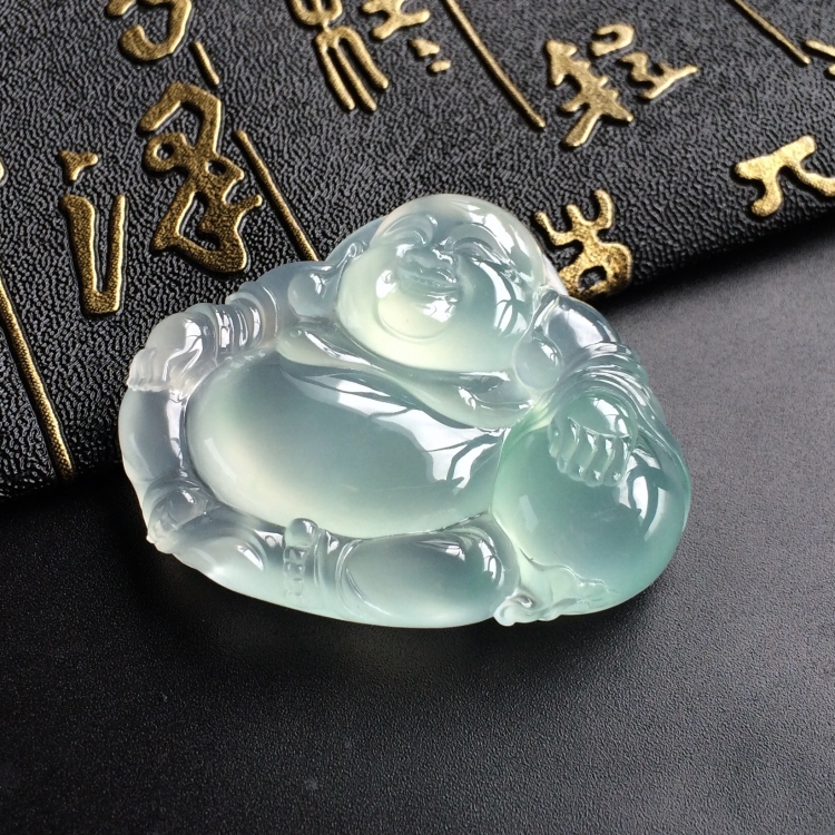 (超值推荐)冰种晴水布袋佛挂件