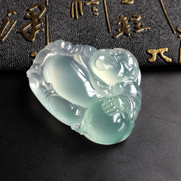 (超值推荐)冰种晴水布袋佛挂件