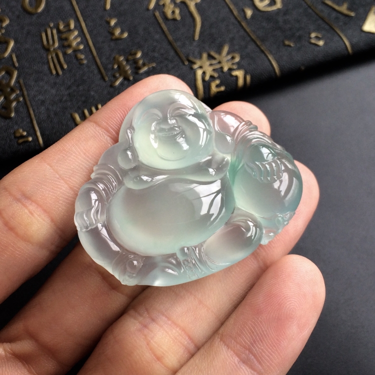 (超值推荐)冰种晴水布袋佛挂件