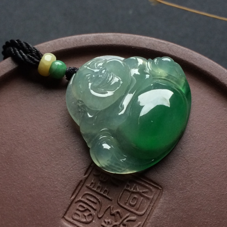 （超值推荐）冰种飘翠玉佛挂件