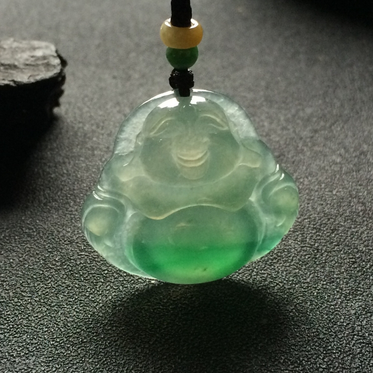 （超值推荐）冰种飘翠玉佛挂件