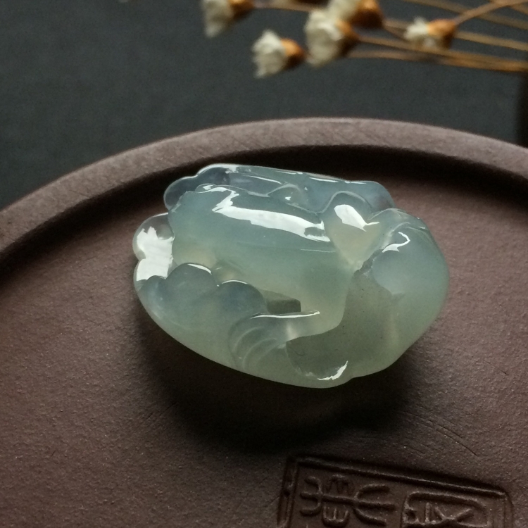 （超值推荐）冰种淡晴水平步青云挂件