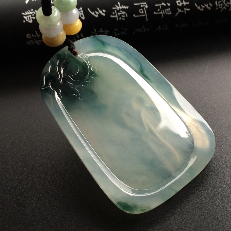 （超值推荐）冰种飘花地藏王菩萨挂件