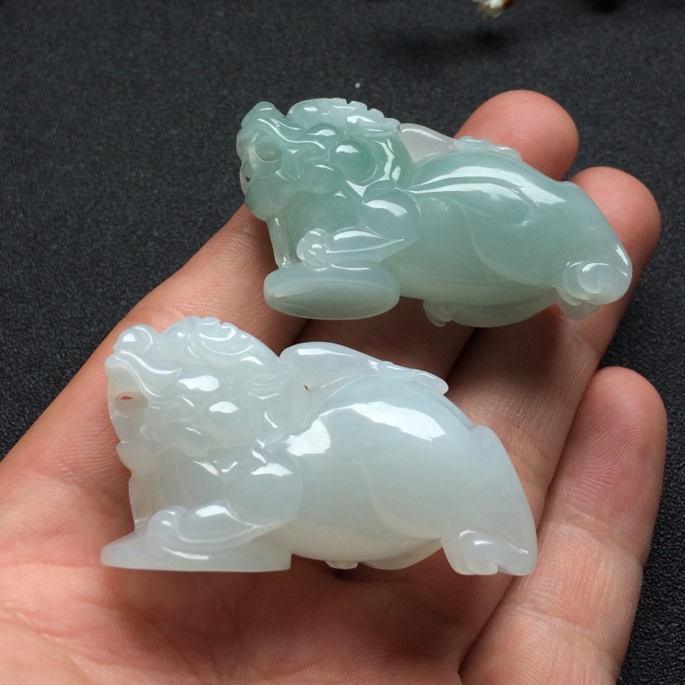 （超值推荐）糯冰种晴水貔貅挂件（一对）
