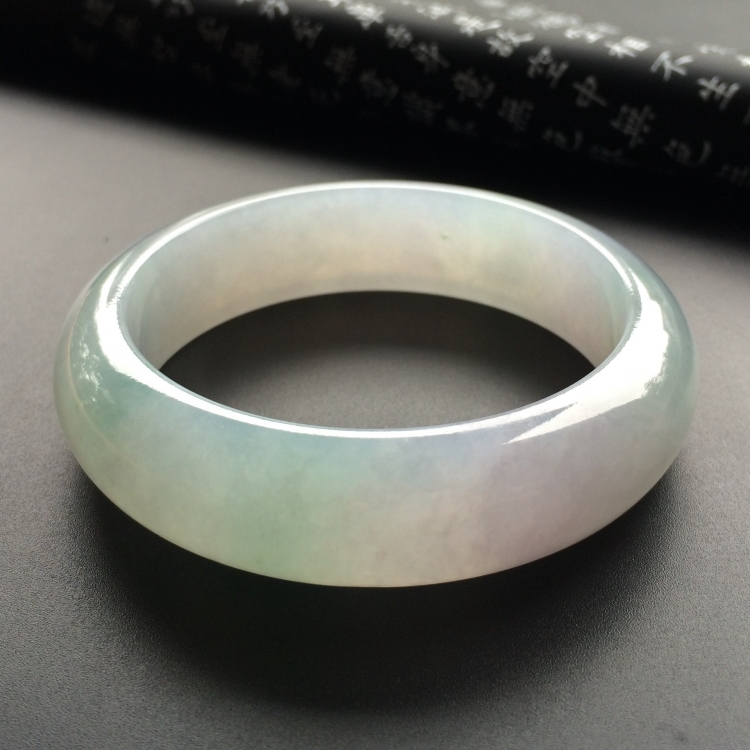 （超值推荐）糯冰种晴水淡紫罗兰手镯（55.7mm）