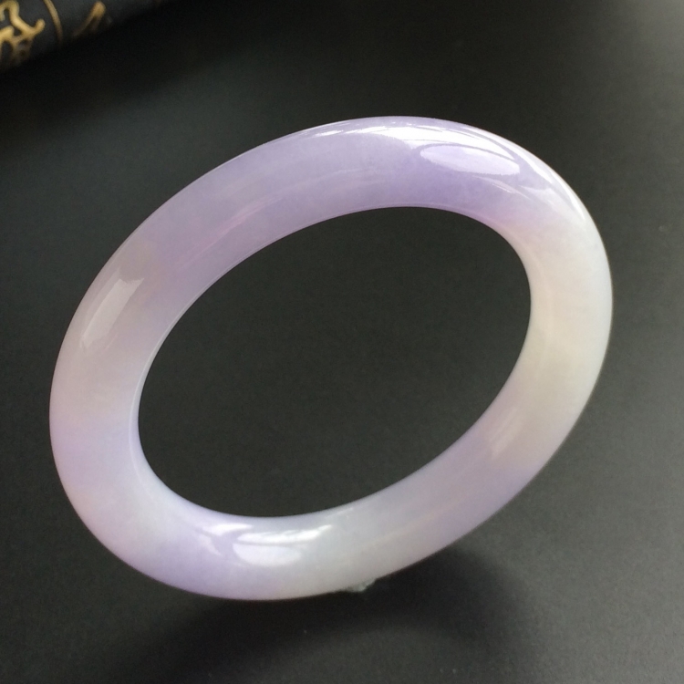 (超值推荐)糯冰种紫罗兰圆条手镯(55.6mm)