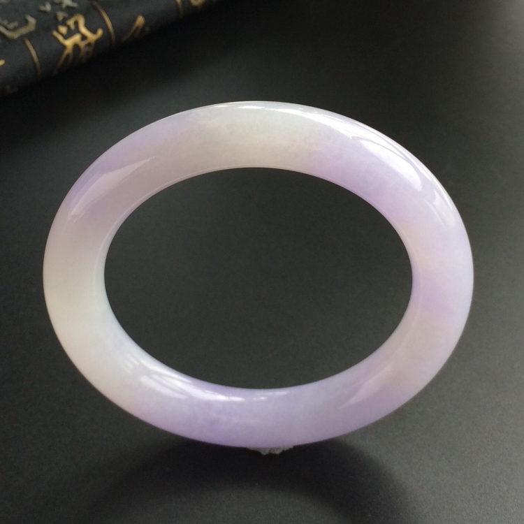 (超值推荐)糯冰种紫罗兰圆条手镯(55.6mm)