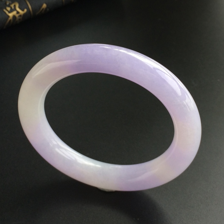 (超值推荐)糯冰种紫罗兰圆条手镯(55.6mm)