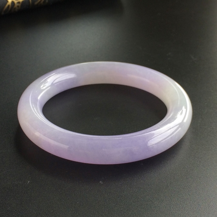 (超值推荐)糯冰种紫罗兰圆条手镯(55.6mm)
