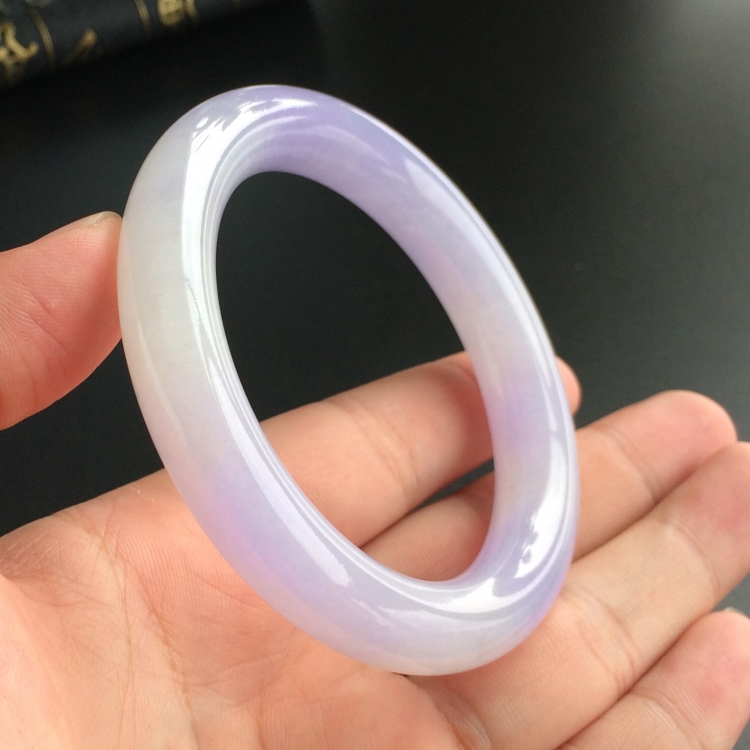 (超值推荐)糯冰种紫罗兰圆条手镯(55.6mm)