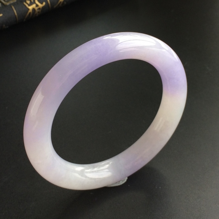(超值推荐)糯冰种紫罗兰圆条手镯(55.4mm)