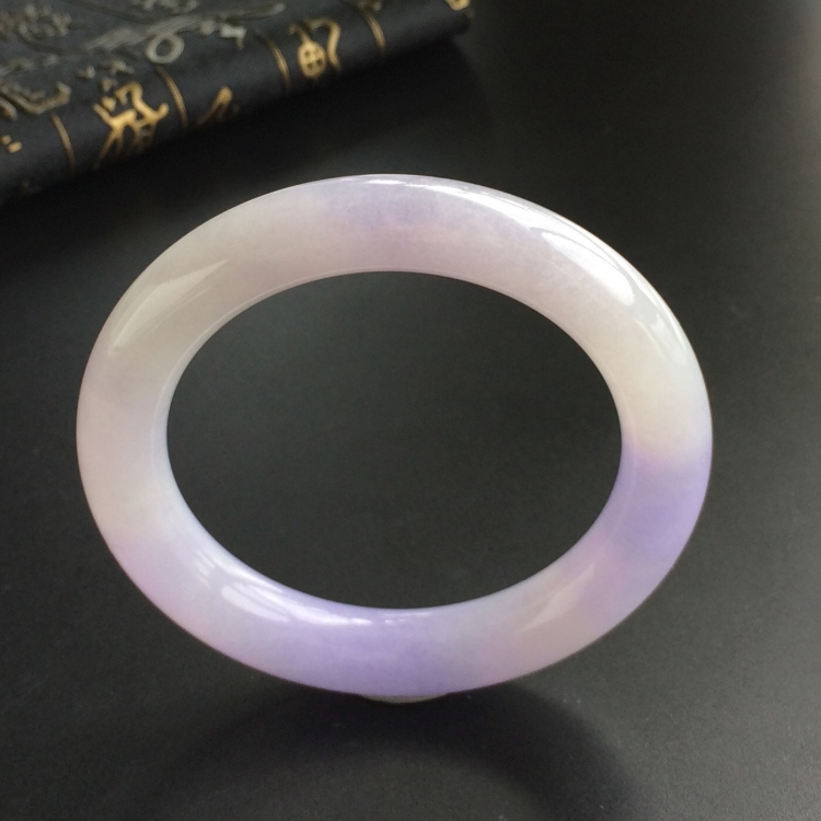 (超值推荐)糯冰种紫罗兰圆条手镯(55.4mm)