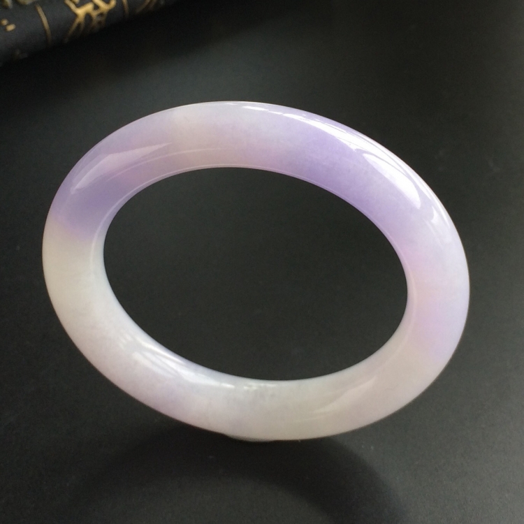 (超值推荐)糯冰种紫罗兰圆条手镯(55.4mm)
