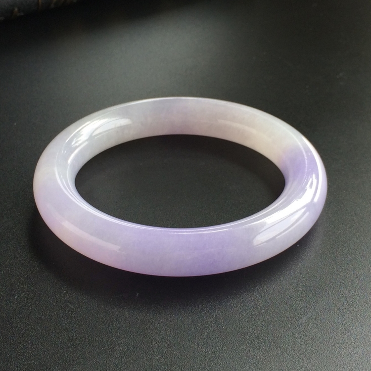 (超值推荐)糯冰种紫罗兰圆条手镯(55.4mm)