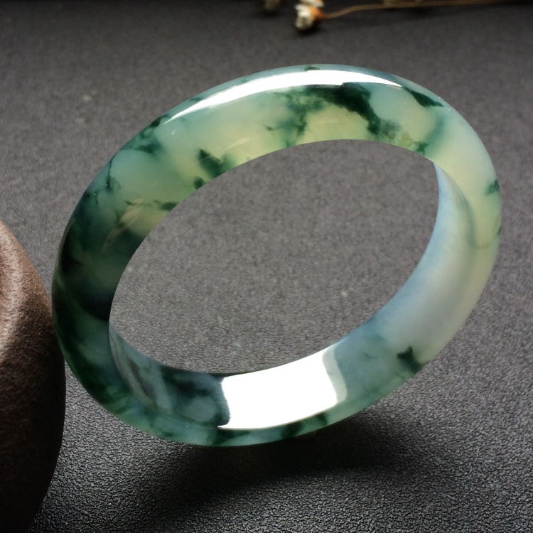 （超值推荐）冰种飘花手镯（57.9mm）