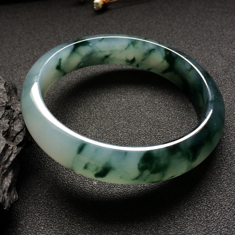 （超值推荐）冰种飘花手镯（57.9mm）